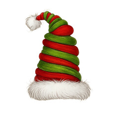 christmas tree with santa hat