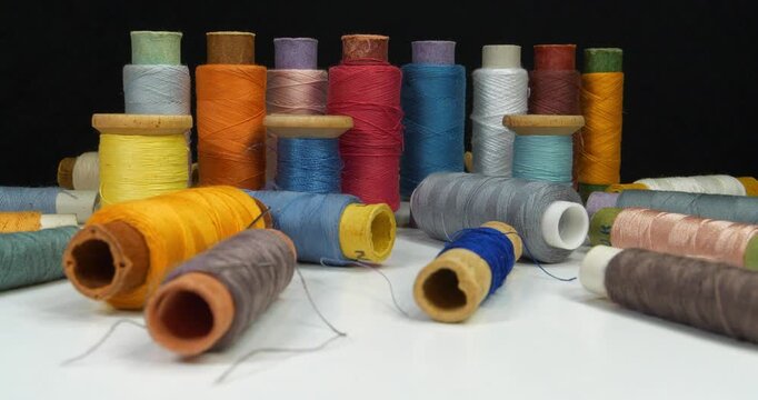Colored spools of a threads