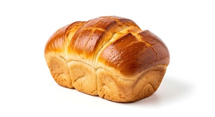 Freshly Baked Golden Loaf of Bread Isolated