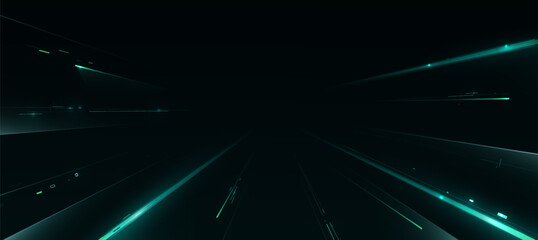 Abstract Neon Light Geen Speed Technology Background