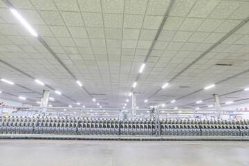 Modern spinning equipment on the production line