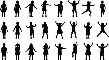 Dynamic Silhouettes of Business People Walking in Animation Cycle Poses Representing Business, Commute, Career, and City Life Concepts for Stock