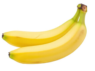 Isolated bunch of ripe yellow bananas, fresh fruit, healthy organic ingredient, tropical food