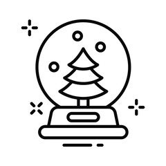 Snow globe with a Christmas tree inside, a classic holiday decoration