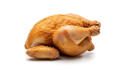 Whole Raw Chicken Isolated on White Background