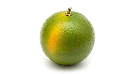 Fresh Green Orange Citrus Fruit Isolated on White