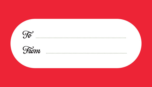  Minimalist Christmas Gift Tag Red and White