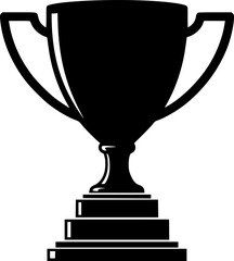 Trophy Award Victory Vector Silhouette Cup