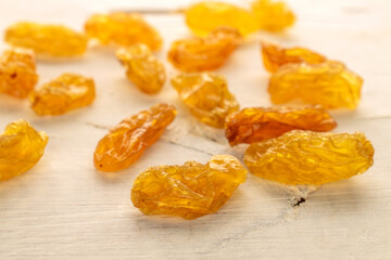 Bright golden sweets, macro.