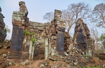Fototapeta premium Prasat Chen in the ancient Khmer capital of Koh Ker in Cambodia