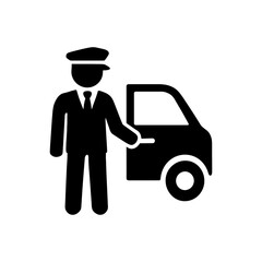 Naklejka na ściany i meble Professional Driver Valet Service Icon