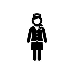 Airline Stewardess Flight Staff Icon