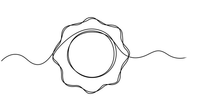 promo labels continuous one line drawing animation, Discount sign. Buy, sticker, shop, purchase, store, percent, sale, ptice tag, label. Shopping concept. One line drawing animation. Motion design.