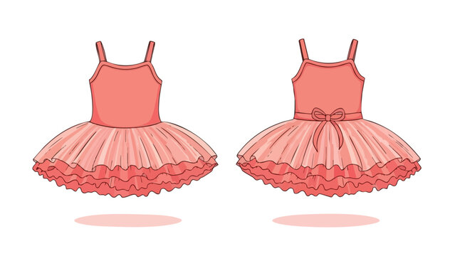 Elegant Salmon Pink Tutu Dress with Delicate Layers Perfect for Ballet Dancers and Artistic Designs