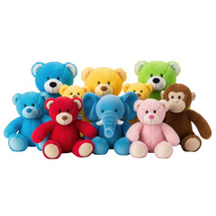 Cute stuffed animal toys isolated on transparent background isolated on transparent background indoor, outdoor, no people, keyword 30