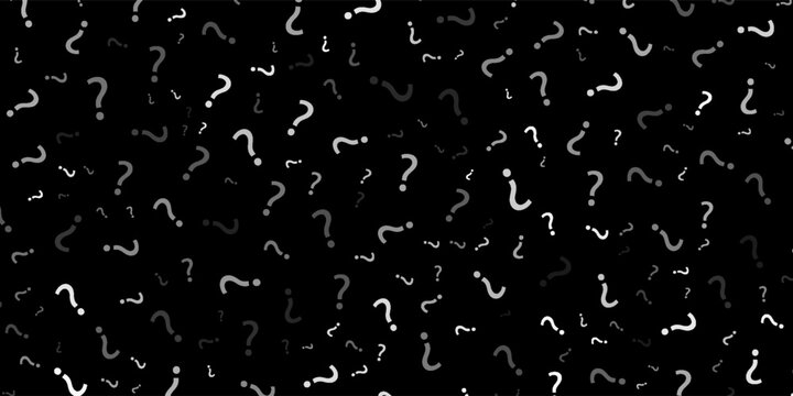 Question mark Seamless Dark pattern. Seamless repeating tiling question flat pattern. Question marks design for social media quiz, survey or poll. EPS Vector