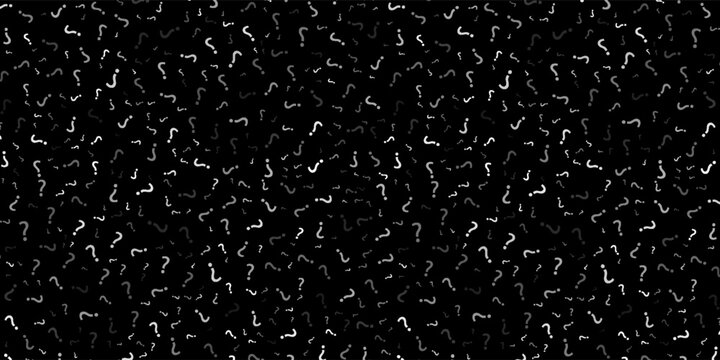 Question mark Seamless Dark pattern. Seamless repeating tiling question flat pattern. Question marks design for social media quiz, survey or poll. EPS Vector