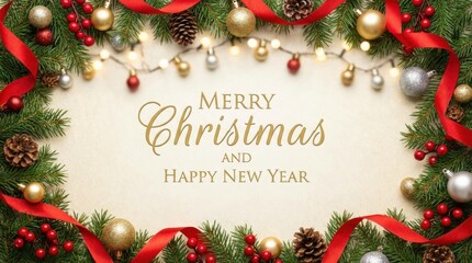 Joyful christmas celebration home greeting card festive environment close-up view holiday cheer and new year wishes