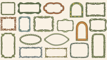 Elegant Vintage Frames Collection Decorative Borders for Design Projects