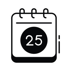 Grab this icon of christmas calendar, christmas day vector in trendy design