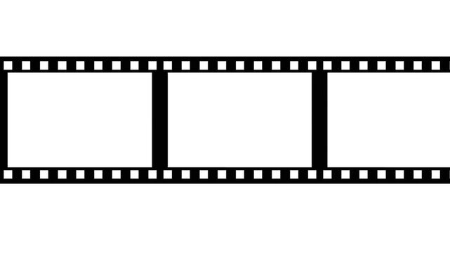 classic blank cinema film strip design element