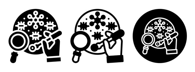 Obraz premium Microbiology Icon Collection Glyph & Mixed Style