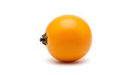 Ripe Orange Persimmon Fruit Isolated White Background