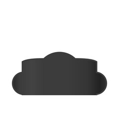 Abstract dark grey graphic silhouette with elegant, symmetrical curved contours, a versatile minimalist design element for modern branding, UI, and decorative visual content