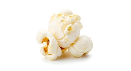 Single Popcorn Kernel Isolated on White Background