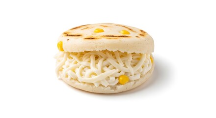 Traditional Venezuelan Arepa with Cheese and Corn