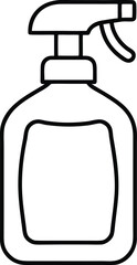 Flat style sanitizer bottle icon for hygiene and cleaning concepts