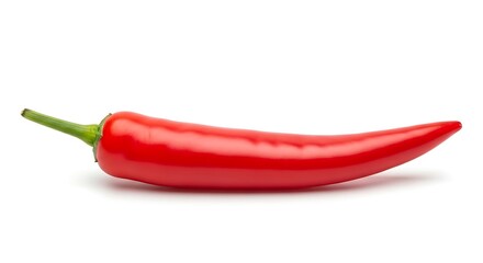 Vibrant Red Chili Pepper Isolated White