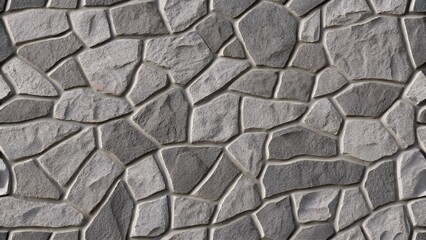 Seamless Grey Flagstone Rock Wall Texture Background