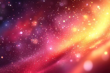 Vibrant cosmic light swirl with glowing particles and colorful nebula effect