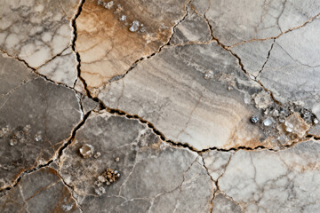 Marble Surface, Cracked Texture, Natural Stone, Crystals, Earthy Tones, Abstract Design