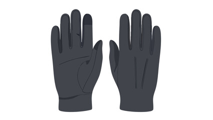 Obraz premium Illustration of insulated touchscreen gloves for winter protection and outdoor sports gear