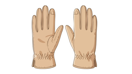 Elegant pair of leather gloves with decorative stitching, offering a sophisticated touch during cooler seasons and hand protection in style