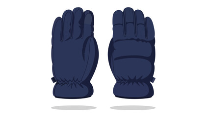 Isolated illustration showcasing a pair of winter gloves ideal for cold weather protection and winter activities accessory depiction