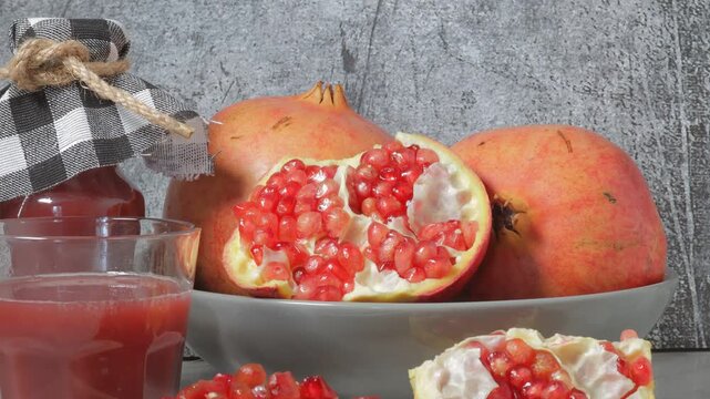 pomegranate and juice