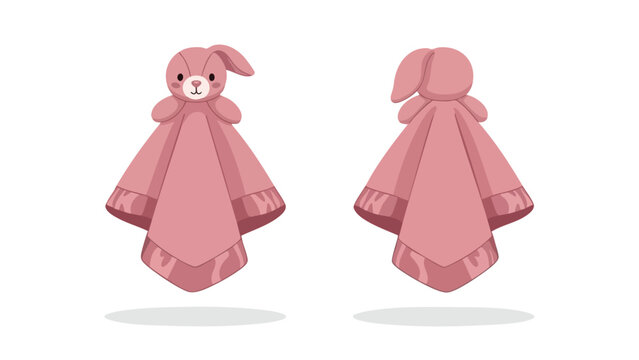 Adorable plush bunny comforter offers comfort, softness, and security for infants and toddlers, a comforting bedtime companion and essential for