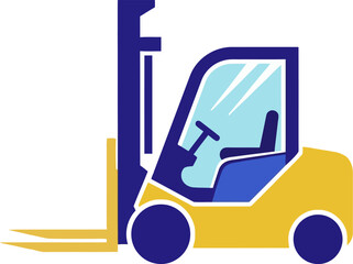 Vector icon of forklift icon vector illustration