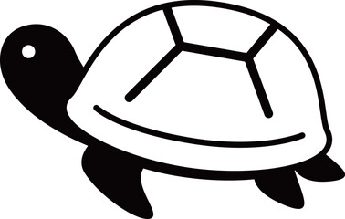 カメのアイコン　モノトーン