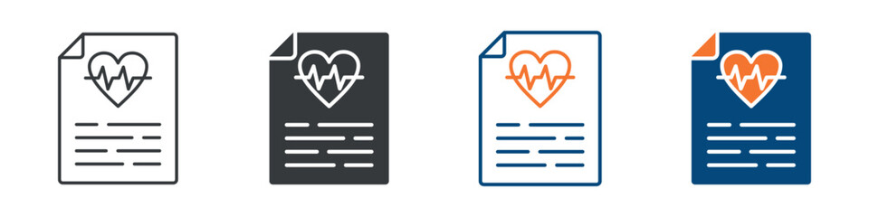 Health Checkup Icon Set Multiple Style Collection 