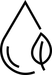 Energy saving eco power icon in black line style, sustainability electricity efficiency symbols pack with renewable green energy illustration, environmental resource graphic element