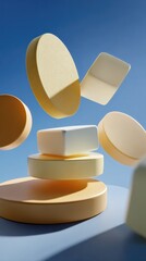 Layered Gradient Forms Creating Minimal Floating Design
