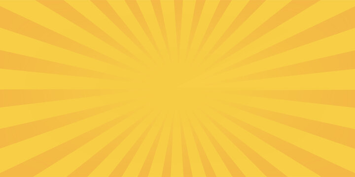 Circus background of spiral yellow orange rays vector illustration. Vintage radial pattern with sunbeams or starburst strip. Circus, carnival, summer fair or chapiteau backdrop.