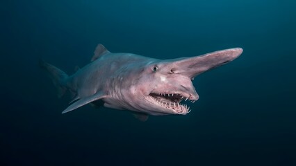 Naklejka premium Goblin Shark(ミツクリザメ)