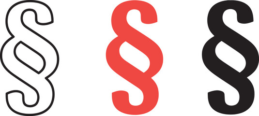 Paragraph Symbol Icon – Section Sign Legal Typography Graphic