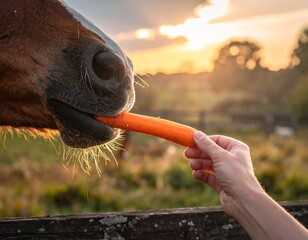 horse eating in pasture