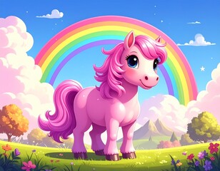 magical pink horse